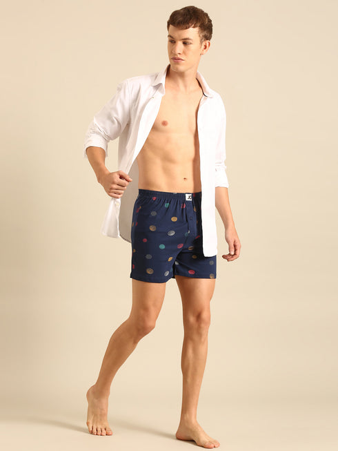 3 Pack Cotton Printed Multicolored Boxers